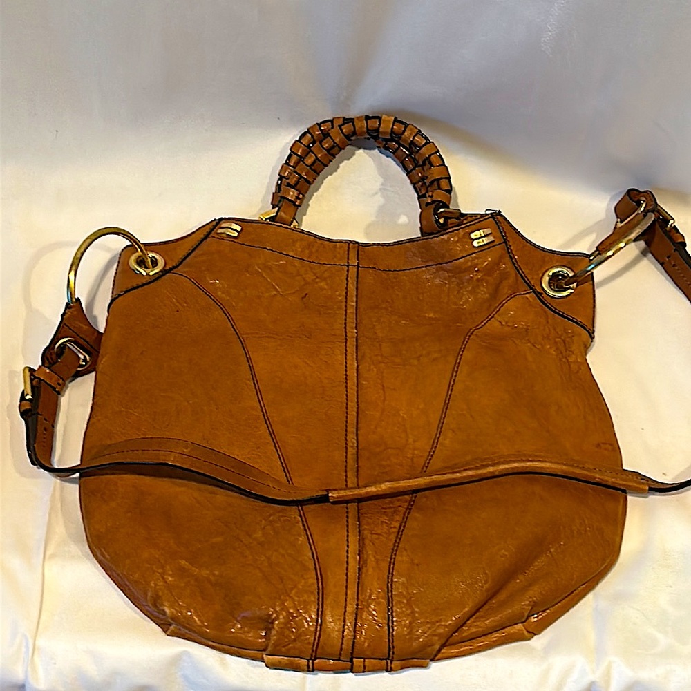 OrYANY Gorgeous Cognac Brown Leather Gwen Hobo Bag Purse 🌸🌸 - Picture 2 of 11